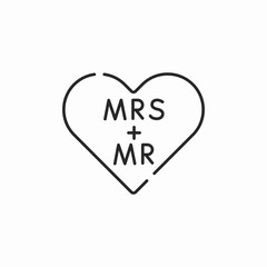 wedding decoration icon sign vector