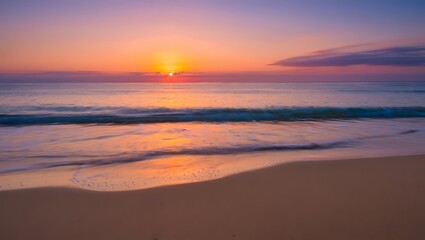 Serene Sunrise Beach Ocean Sunset Colorscape Photography