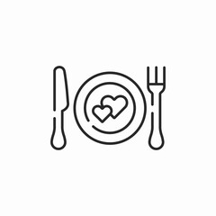 wedding dinner icon sign vector