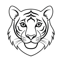 Tiger head  Silhouette  vector logo illustration. Tiger head art silhouette vector illustrations icon, logo design set .