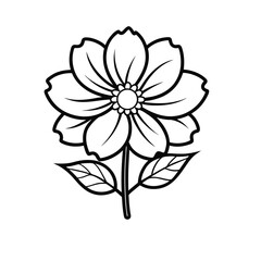 Obraz premium black and white flower