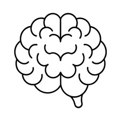 Brain icon, Brain Logo vector illustration. Brain icon, Brain Logo silhouette set . Human brain in three planes.