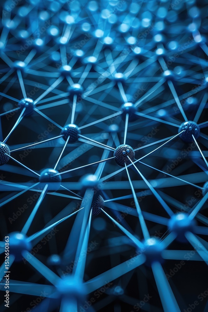 Poster a complex web of digital connections forms vibrant nodes and pathways representing data exchange and