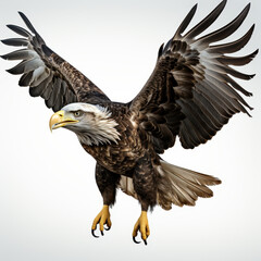 Majestic Flying Bald Eagle