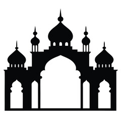 Mosque Gate Silhouette Icon