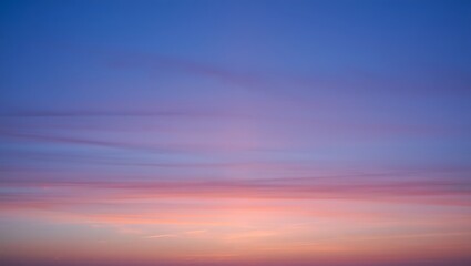 Fototapeta premium Serene Sunset Sky Pastel Hues and Soft Cloudscape