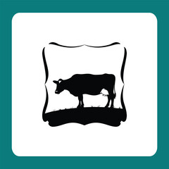 vector illustration of a cow