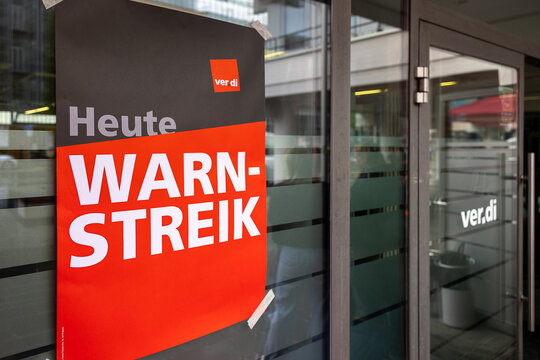 verdi Plakat - Heute Warnstreik