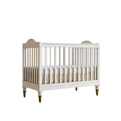 An elegant baby crib, crafted with refined, traditional design, offers a safe and comfortable haven for a child's earliest days, evoking feelings of peace and security. 