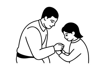 Father and daughter sharing a tender moment together love family bond