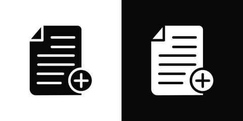 Add document icon illustration. icon templates pack.