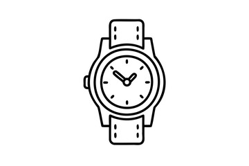 Stylish wristwatch line art design fashion accessory timepiece
