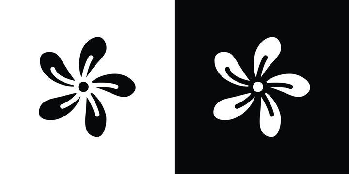 Araliya flower icon illustration. icon templates pack.