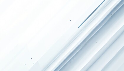 Obraz premium Minimal tech illustration with blue grey stripes and dots. Abstract geometric lines stripes pattern on white background. Modern futuristic digital tech design element for website, banner.