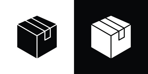 Box icon illustration. icon templates pack.
