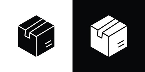 Box icon illustration. icon templates pack.