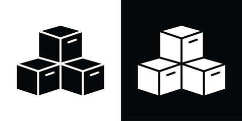 Boxes icon illustration. icon templates pack.