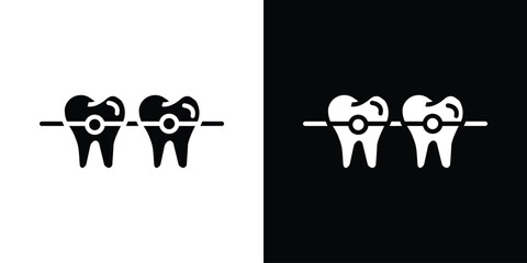 Braces icon illustration. icon templates pack.