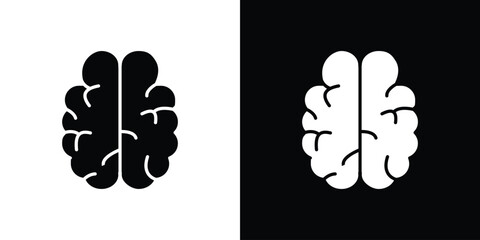 Brain icon illustration. icon templates pack.