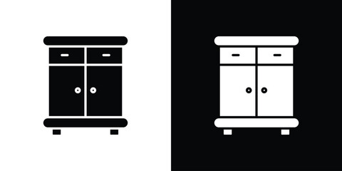 Cabinet icon illustration. icon templates pack.