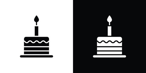 Cake birthday icon illustration. icon templates pack.