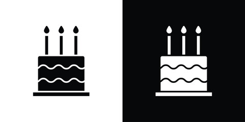 Cake icon illustration. icon templates pack.