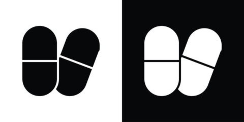 Capsule icon illustration. icon templates pack.