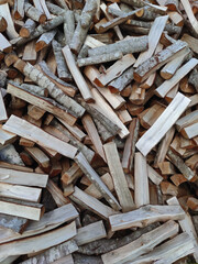 Chopped firewood, background, texture №009