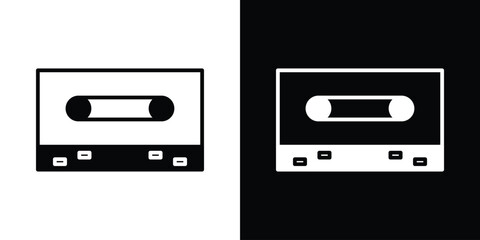 Cassette tape icon illustration. icon templates pack.