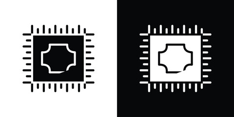 Chip icon illustration. icon templates pack.