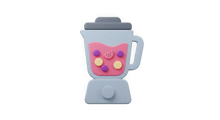 Blender Icon: Vibrant Fruit Smoothie 3D Render