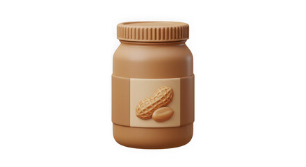 Peanut Butter Jar: 3D Render of Creamy Goodness