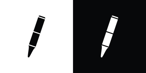 Crayon icon illustration. icon templates pack.