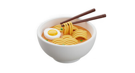 3D Render: Delicious Ramen Noodles – Asian Cuisine Bowl