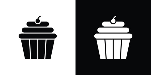 Cupcake icon illustration. icon templates pack.