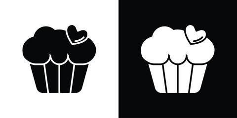 Cupcake icon illustration. icon templates pack.