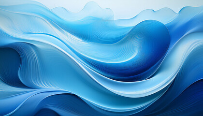 Fototapeta premium elegant aqua waves captivating abstract water flow artistry in mesmerizing shades of blue
