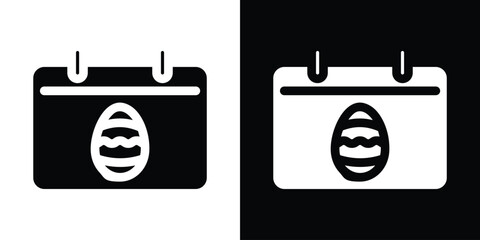 Easter calendar icon illustration. icon templates pack.