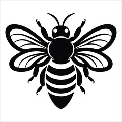 cute wasp line art silhouette vector illustration 