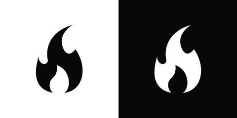 Flame icon illustration. icon templates pack.