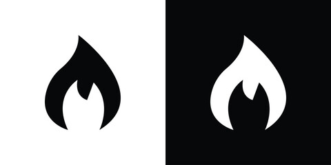 Flame icon illustration. icon templates pack.