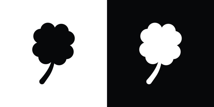 Four leaf clover icon illustration. icon templates pack.