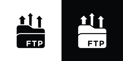 FTP icon illustration. icon templates pack.