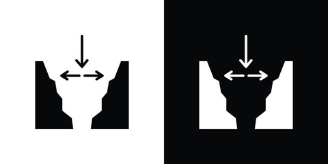 Gap icon illustration. icon templates pack.