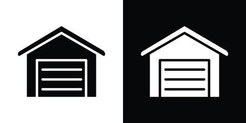 Garage icon illustration. icon templates pack.