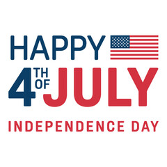Happy 4th of July Independence Day USA Flag Vector