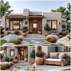 Luxury desert living exterior high resolution image