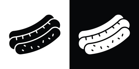 Hot dog icon illustration. icon templates pack.