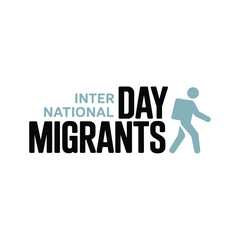 International Migrants Day Silhouette Vector 