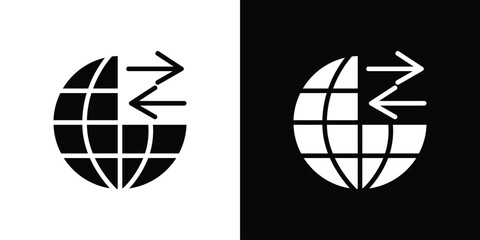 Import and export icon illustration. icon templates pack.